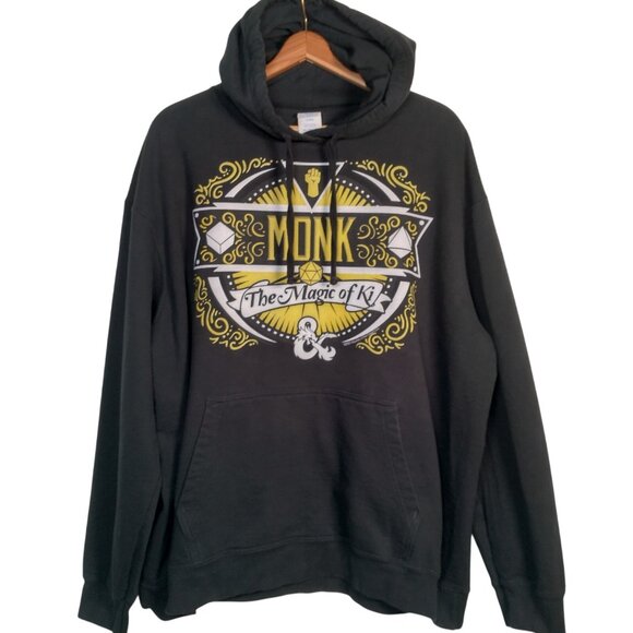 Dungeons And Dragons Monk The Magic Of Ki Sweatshirt Men 2XL Black Hoodie Gamer - Picture 2 of 15